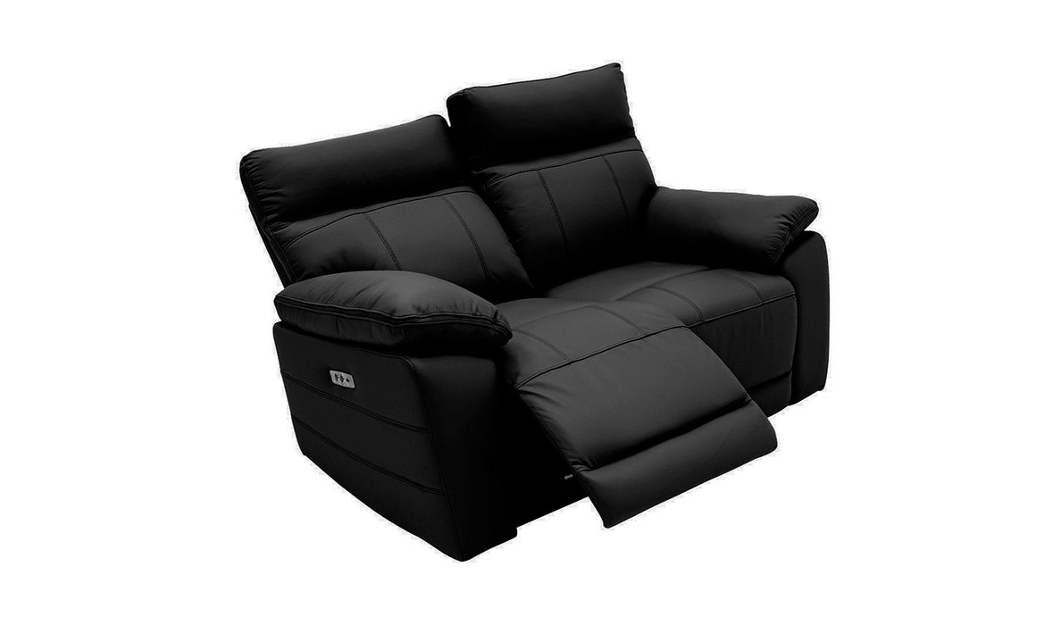 Patrice 2 Seater Electric Recliner Sofa | Black